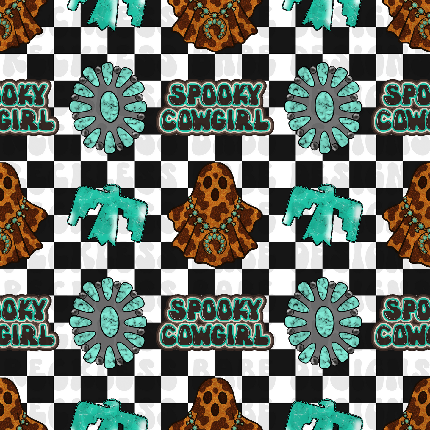 SPOOKY COWGIRL SEAMLESS FILE