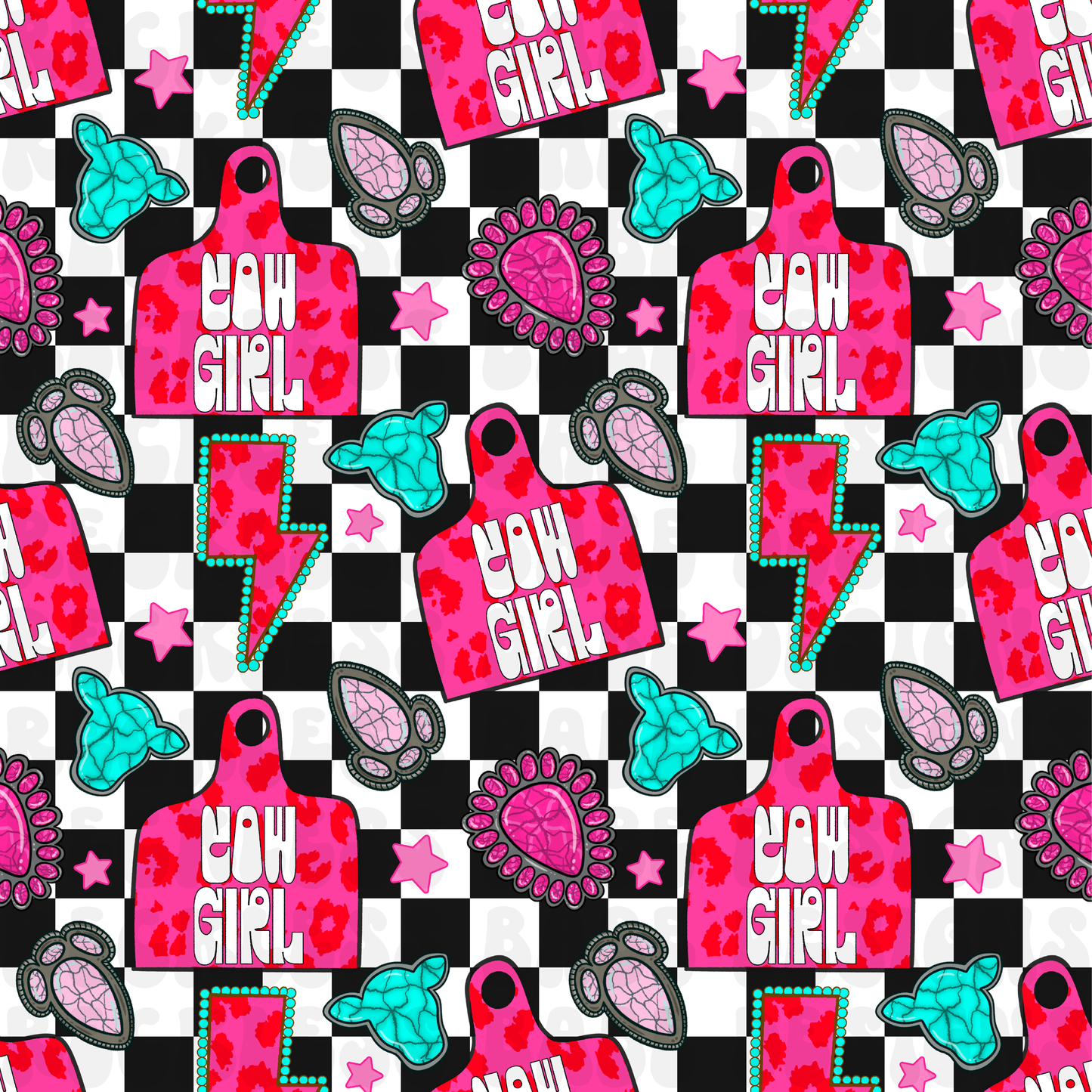 COWGIRL CHECK SEAMLESS