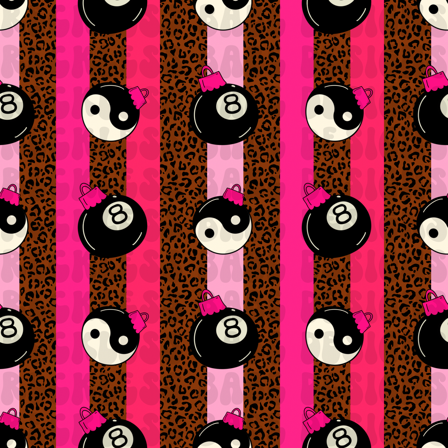 Pink cheetah Christmas seamless