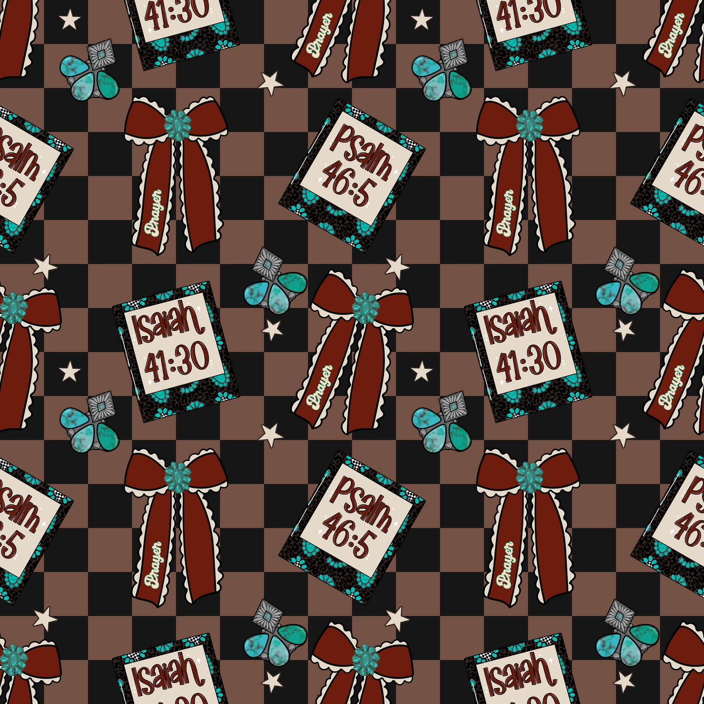 Bible Verse Polaroid Check Seamless