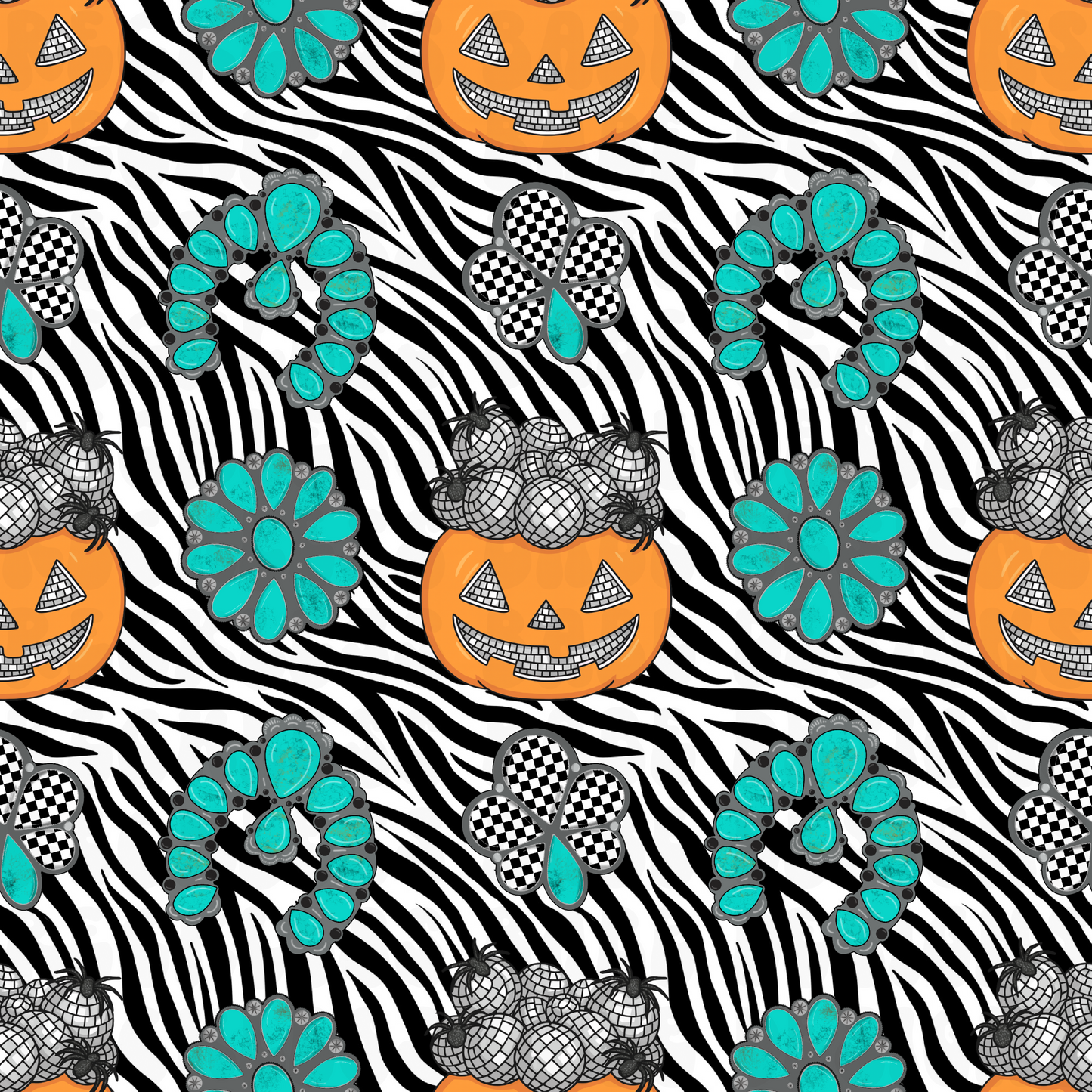SPOOKY ZEBRA SEAMLESS