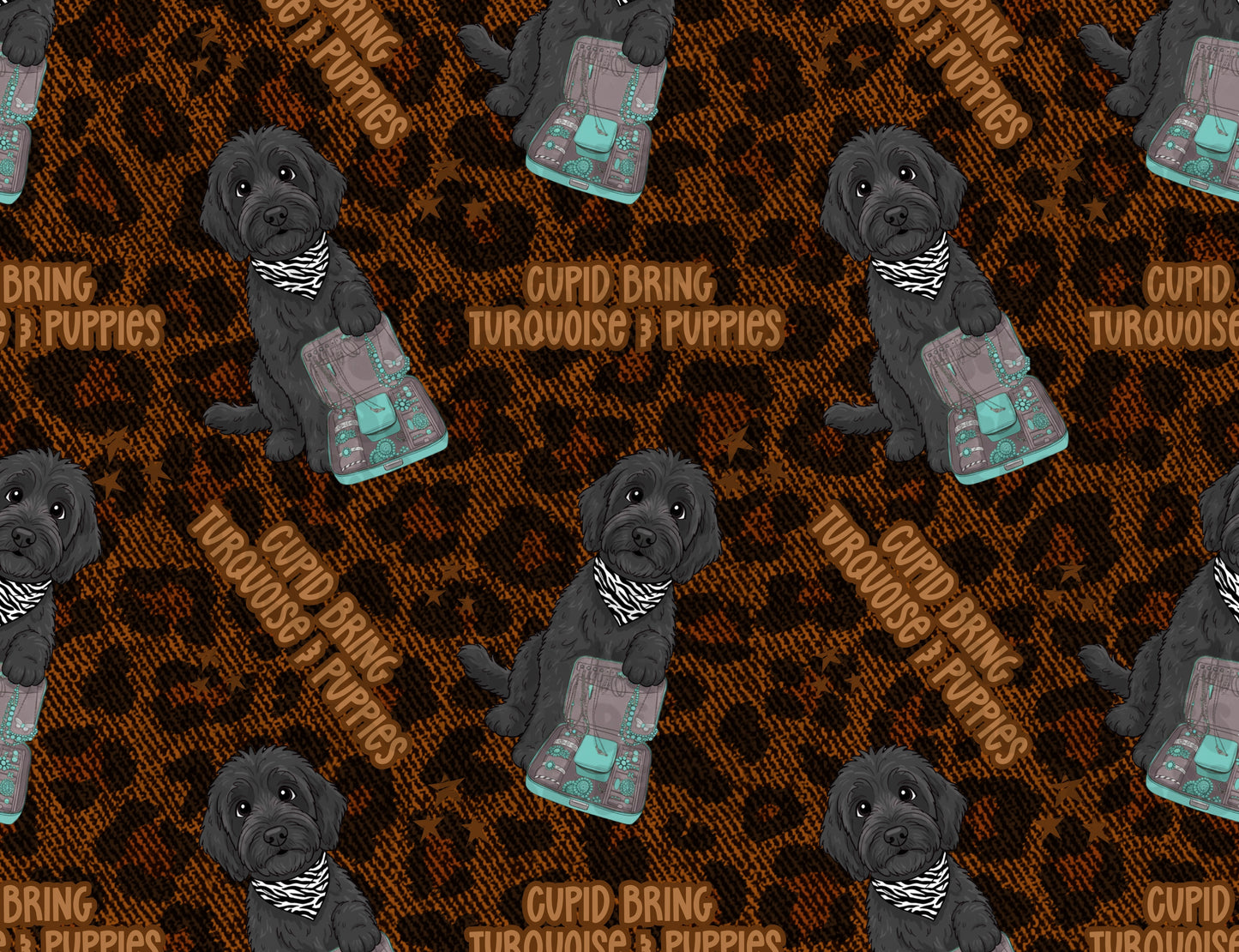 CUPID PUPPY SEAMLESS BLACK