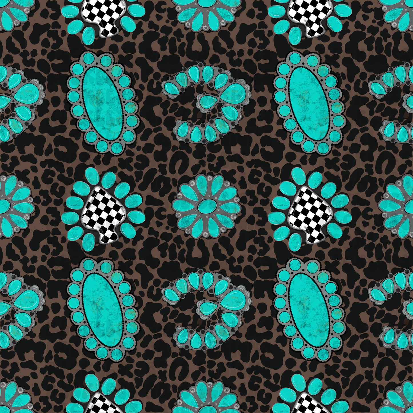 Turquoise Cheetah Seamless File