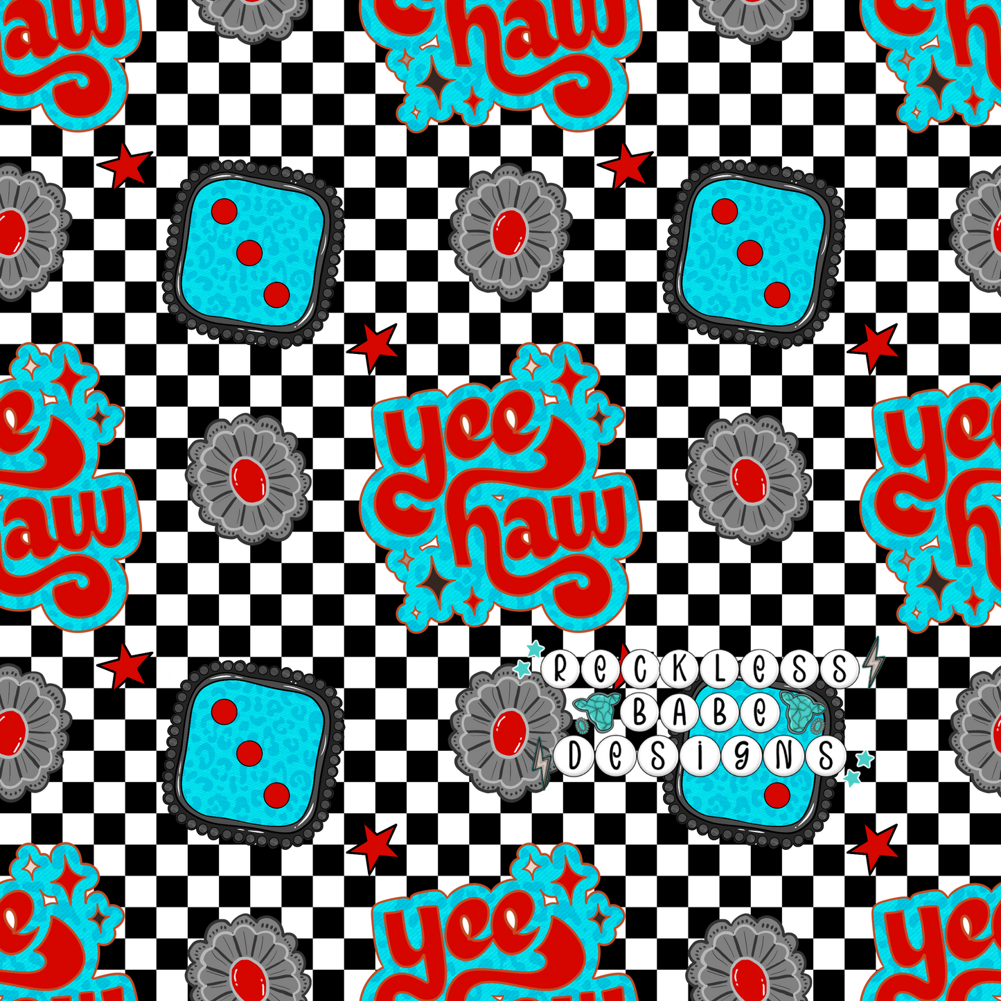 YEE HAW RED SEAMLESS FILE