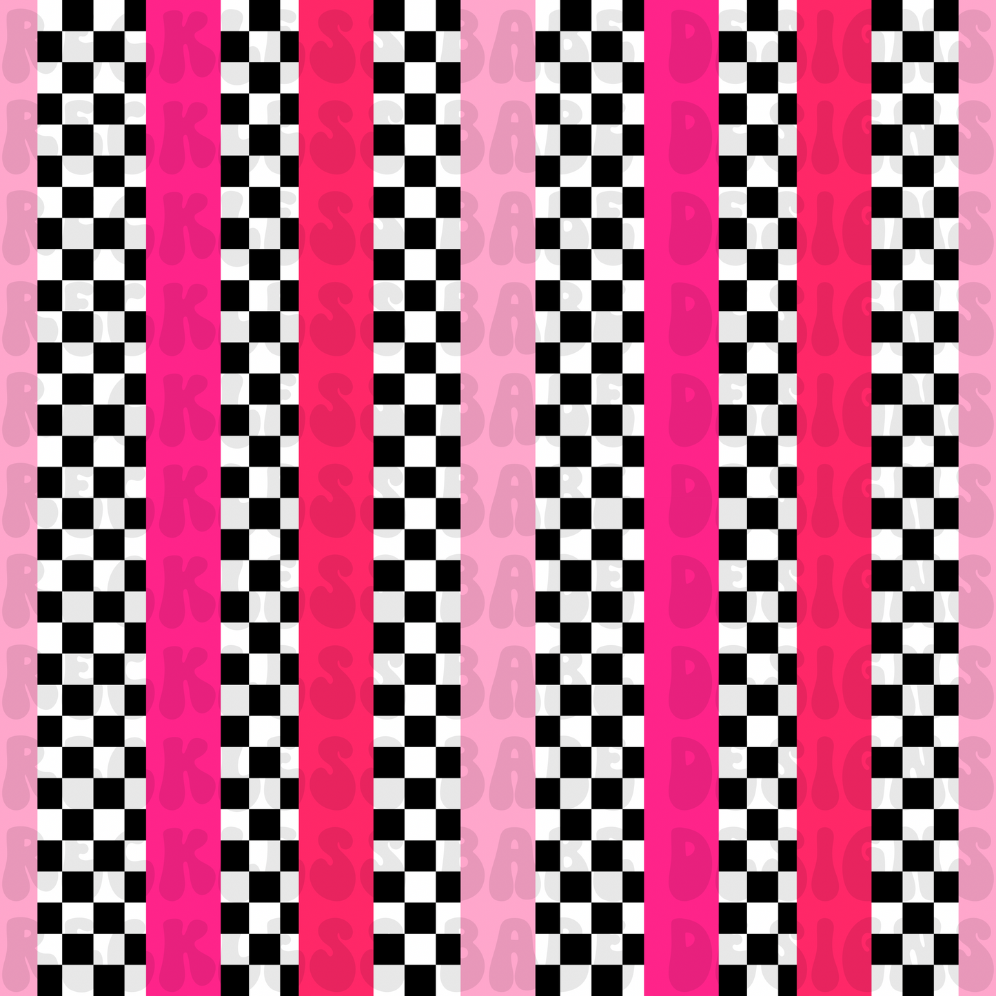 Checkered & pink seamless