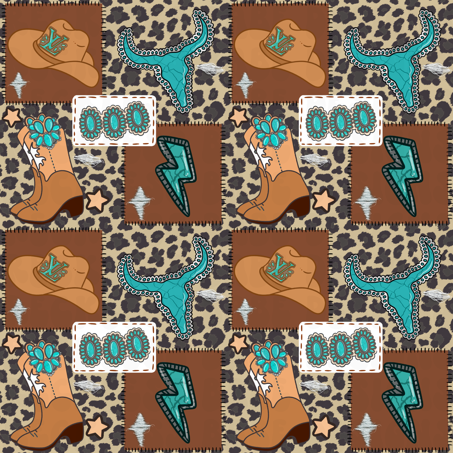 BOJEEE WESTERN PATCH SEAMLESS