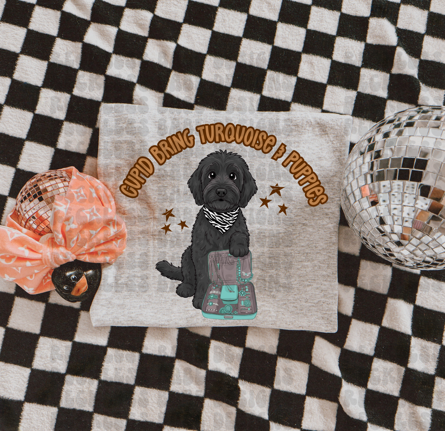 CUPID PUPPY PNG BLACK