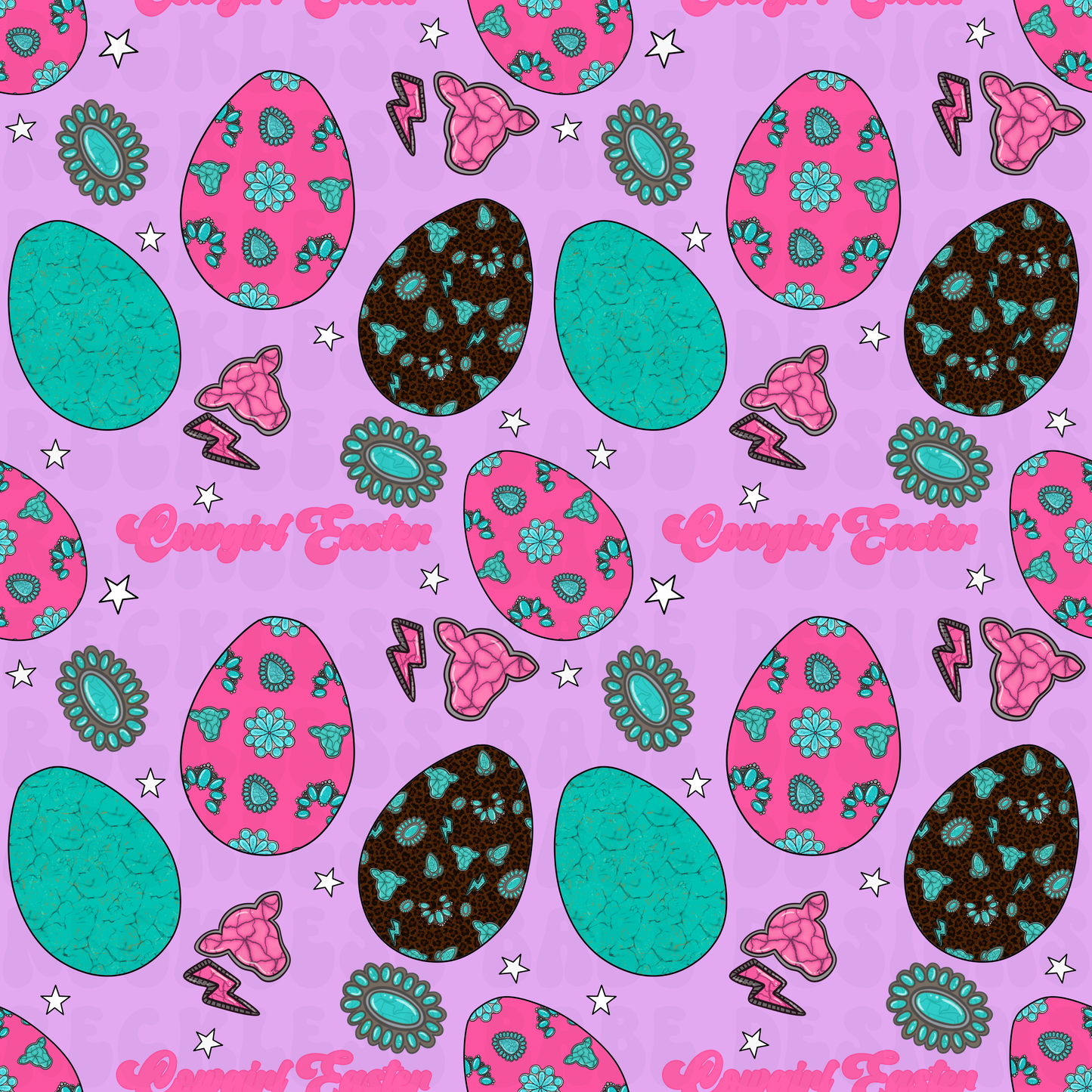 COWGIRL EASTER SEAMLESS FILE