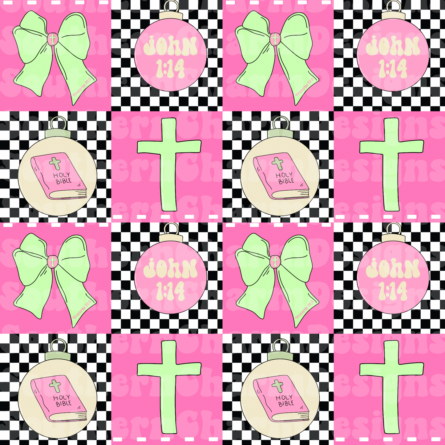 CHRISTMAS BIBLE VERSE PATCHWORK. NO CODES