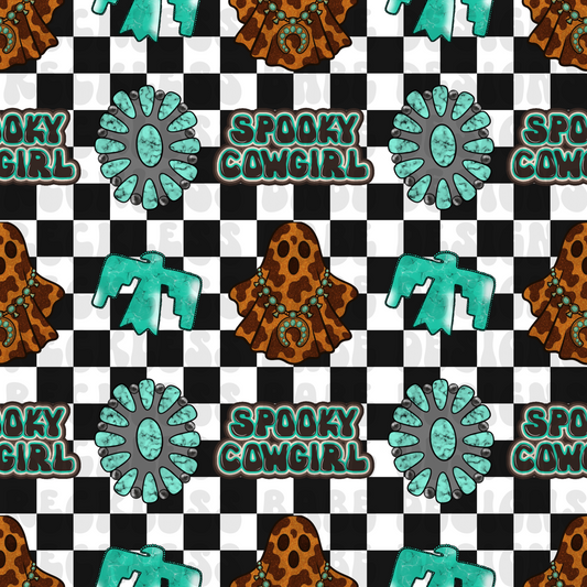 SPOOKY COWGIRL SEAMLESS FILE