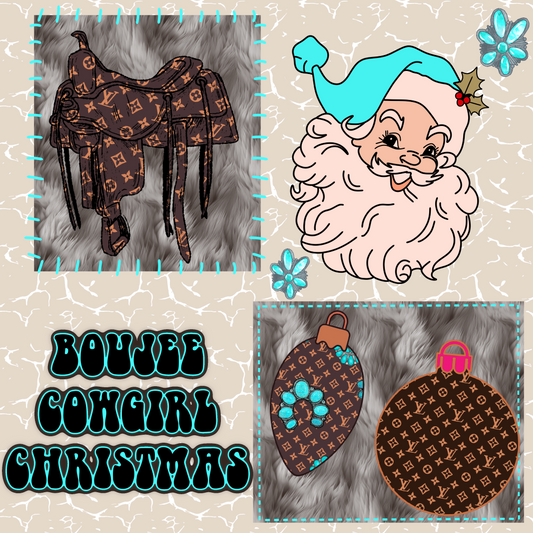 BOUJEE COWGIRL CHRISTMAS SEAMLESS