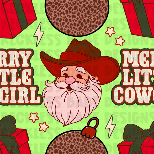 MERRY LITTLE COWGIRL LIME SEAMLESS FILE
