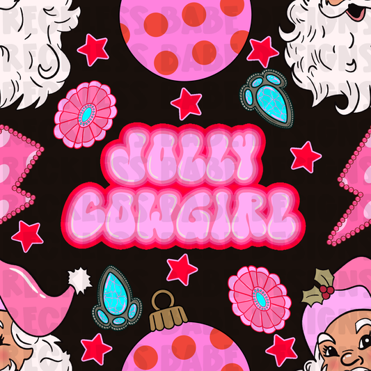 JOLLY COWGIRL BLACK SEAMLESS FILE
