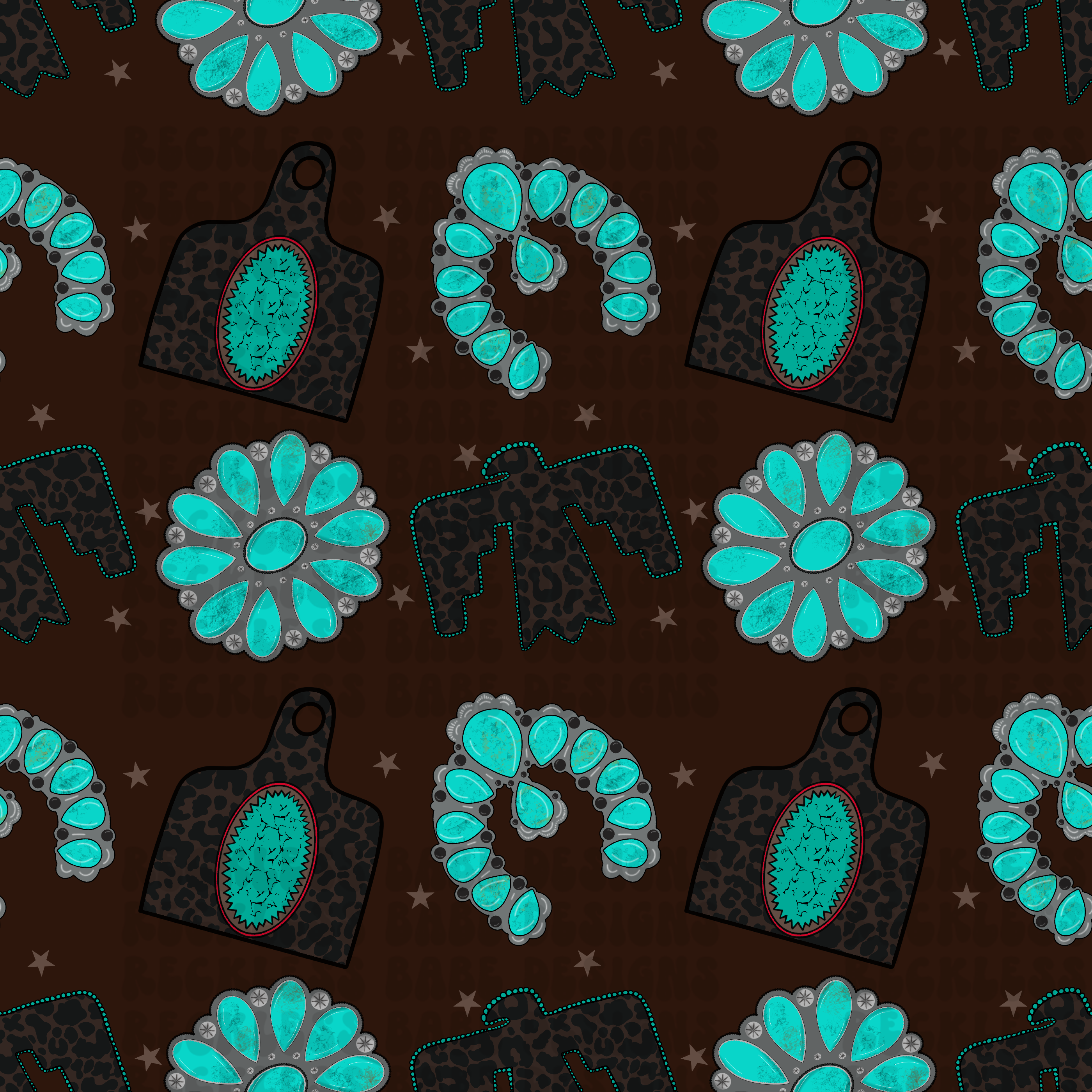 Thunderbird + Turquoise Seamless File – Reckless Babe Designs