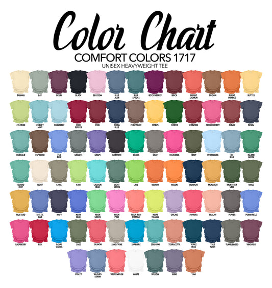 Cc tee color chart