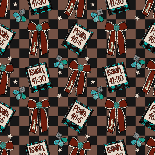 Bible Verse Polaroid Check Seamless