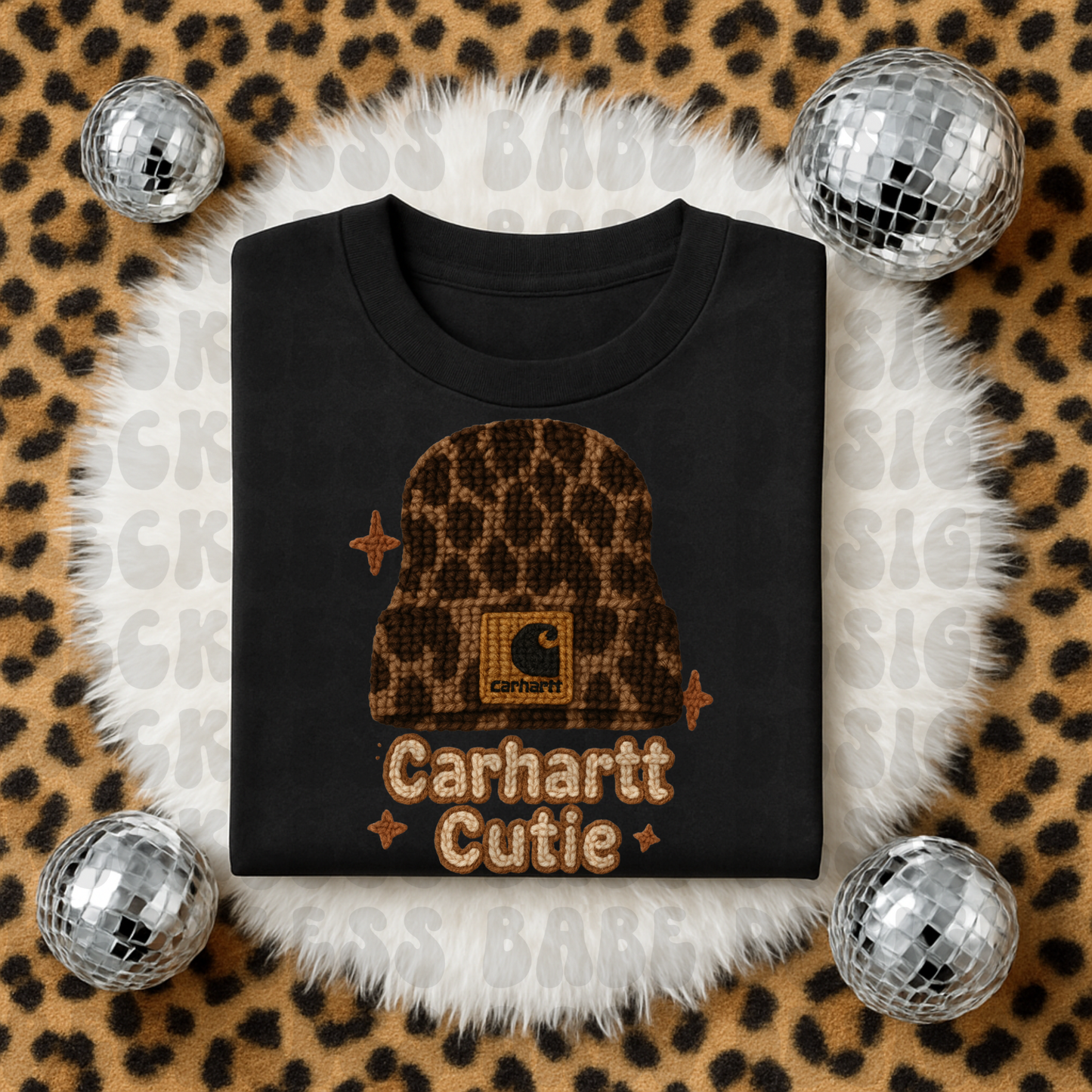 CHEETAH BEANIE YARN PNG