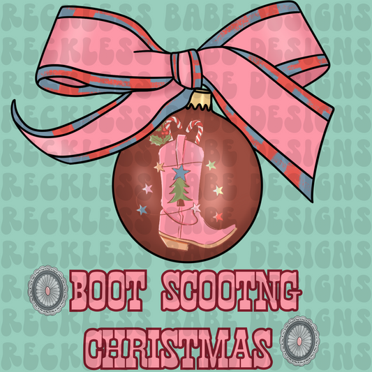 BOOT SCOOTING CHRISTMAS PNG