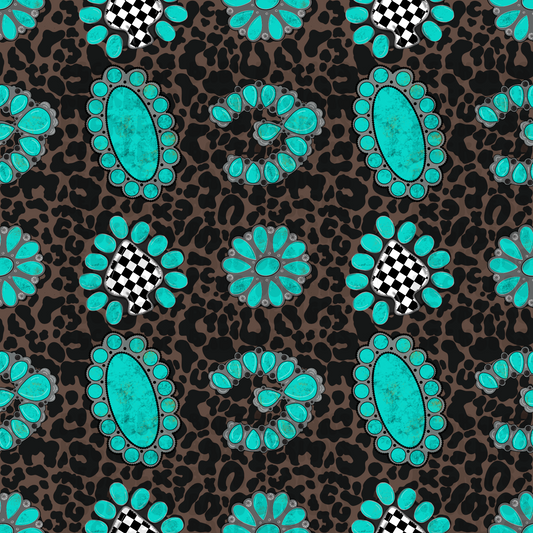 Turquoise Cheetah Seamless File