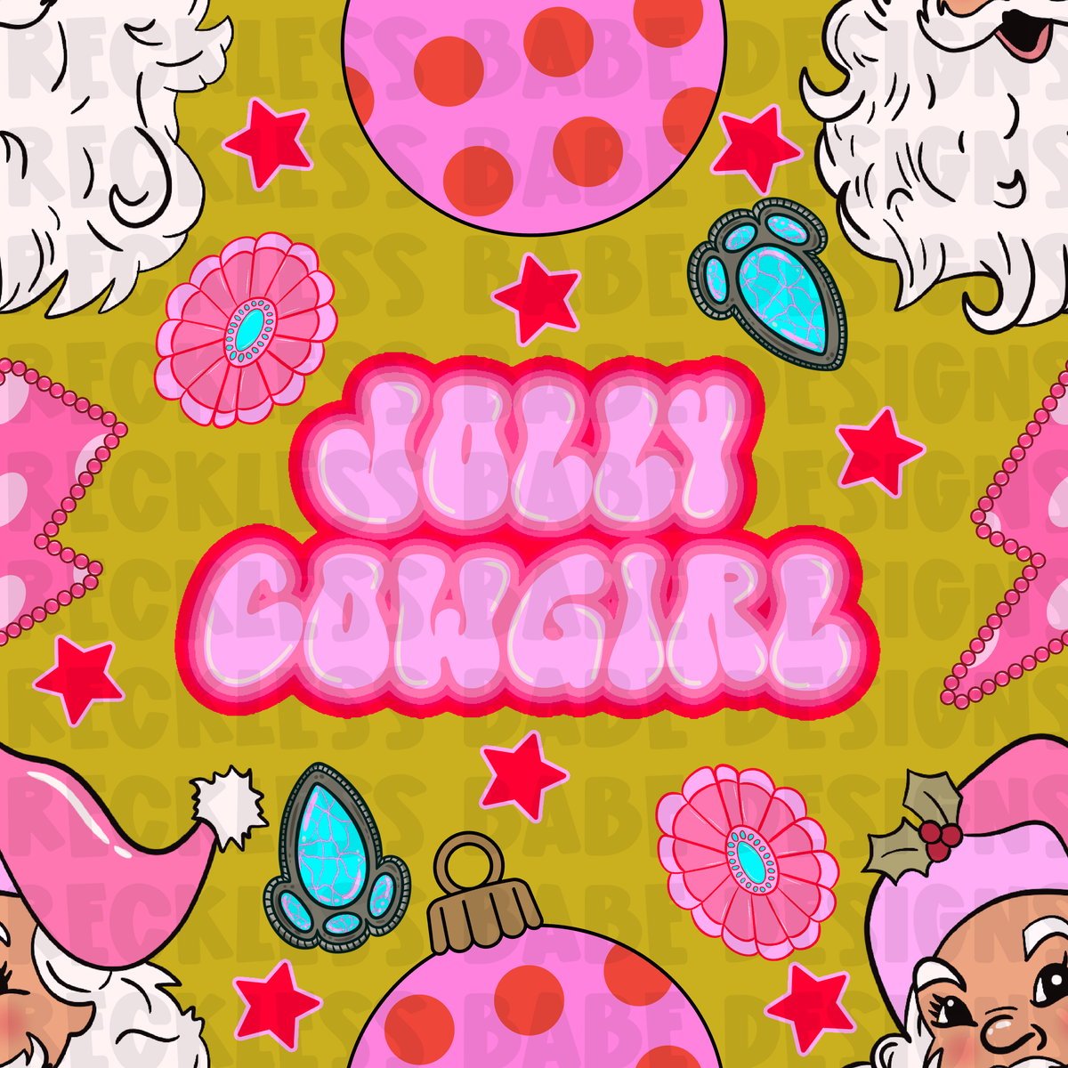 JOLLY COWGIRL OLIVE SEAMLESS FILE
