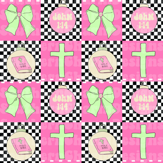 CHRISTMAS BIBLE VERSE PATCHWORK.                                     NO CODES