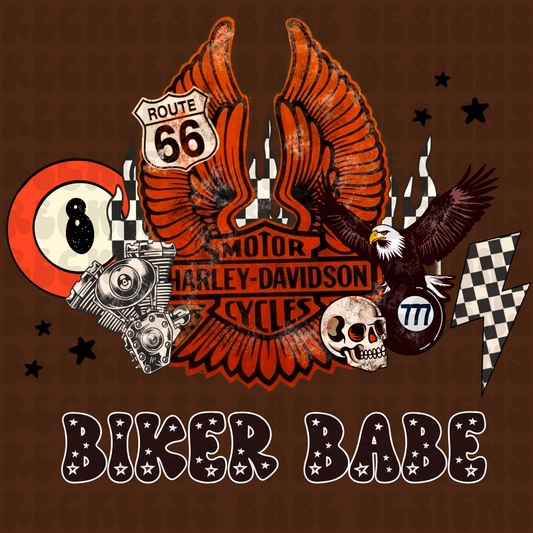 BIKER BABE PNG