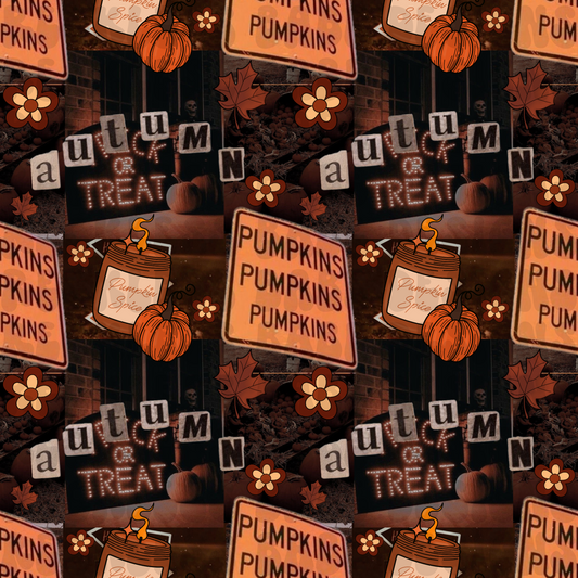 Autumn collage seamless