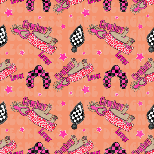 COWBOY LOVER ORANGE SEAMLESS FILE