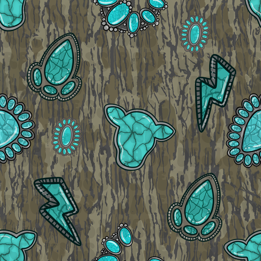BOTTOMLAND TURQUOISE JEWEL SEAMLESS